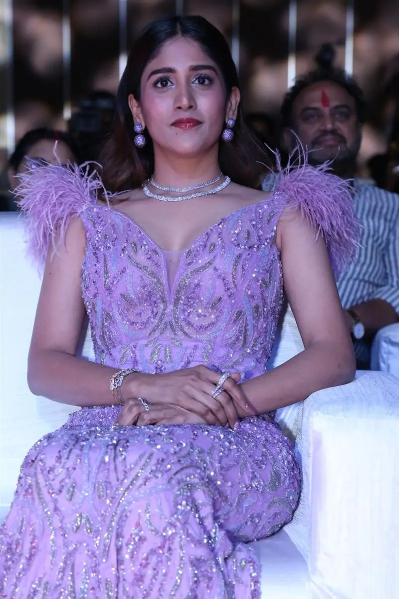 Telugu Girl Chandini Chowdary In Violet Gown